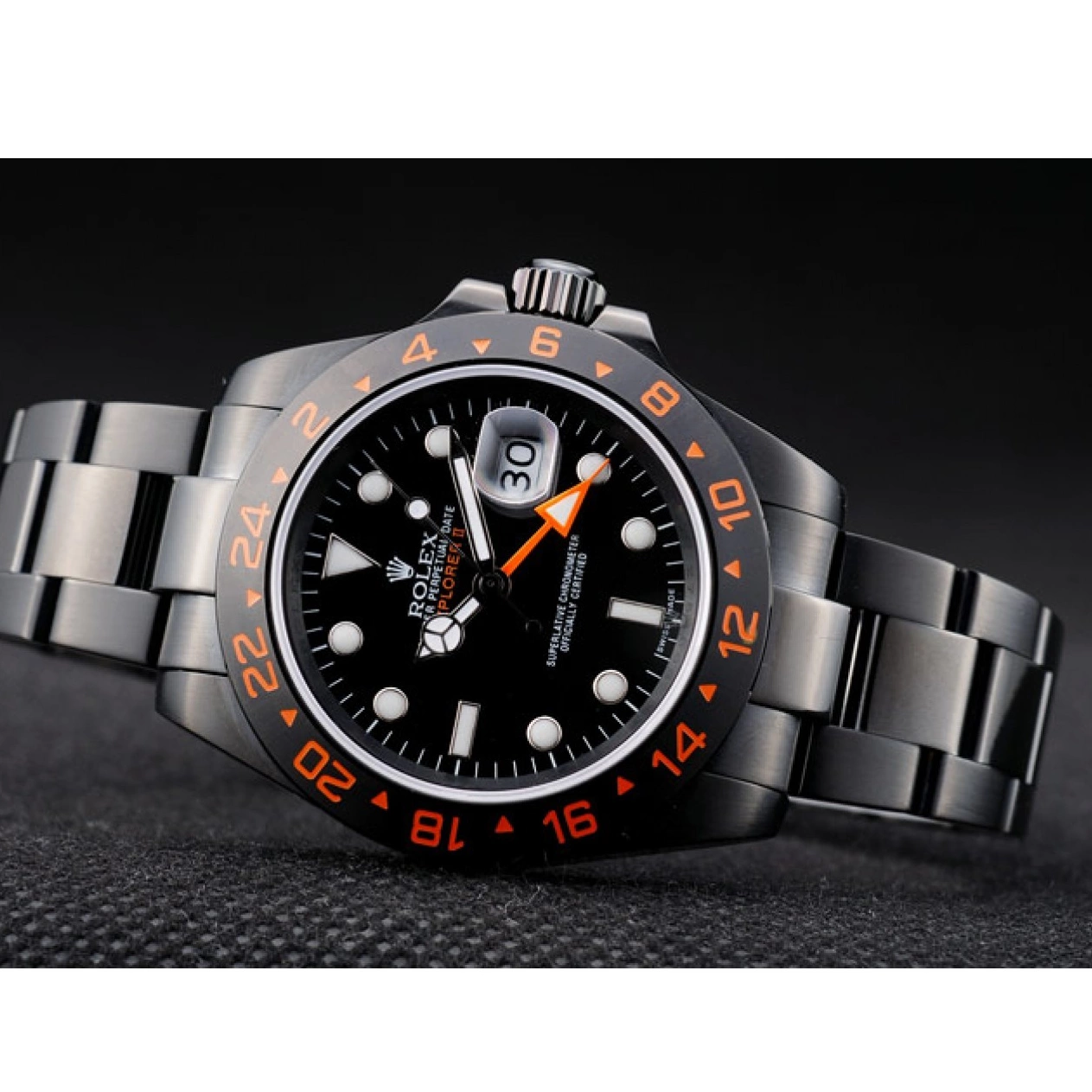 Rolex copies cheap Watch Bezel Black Ceramic Rolex Explorer Black Dial 0521